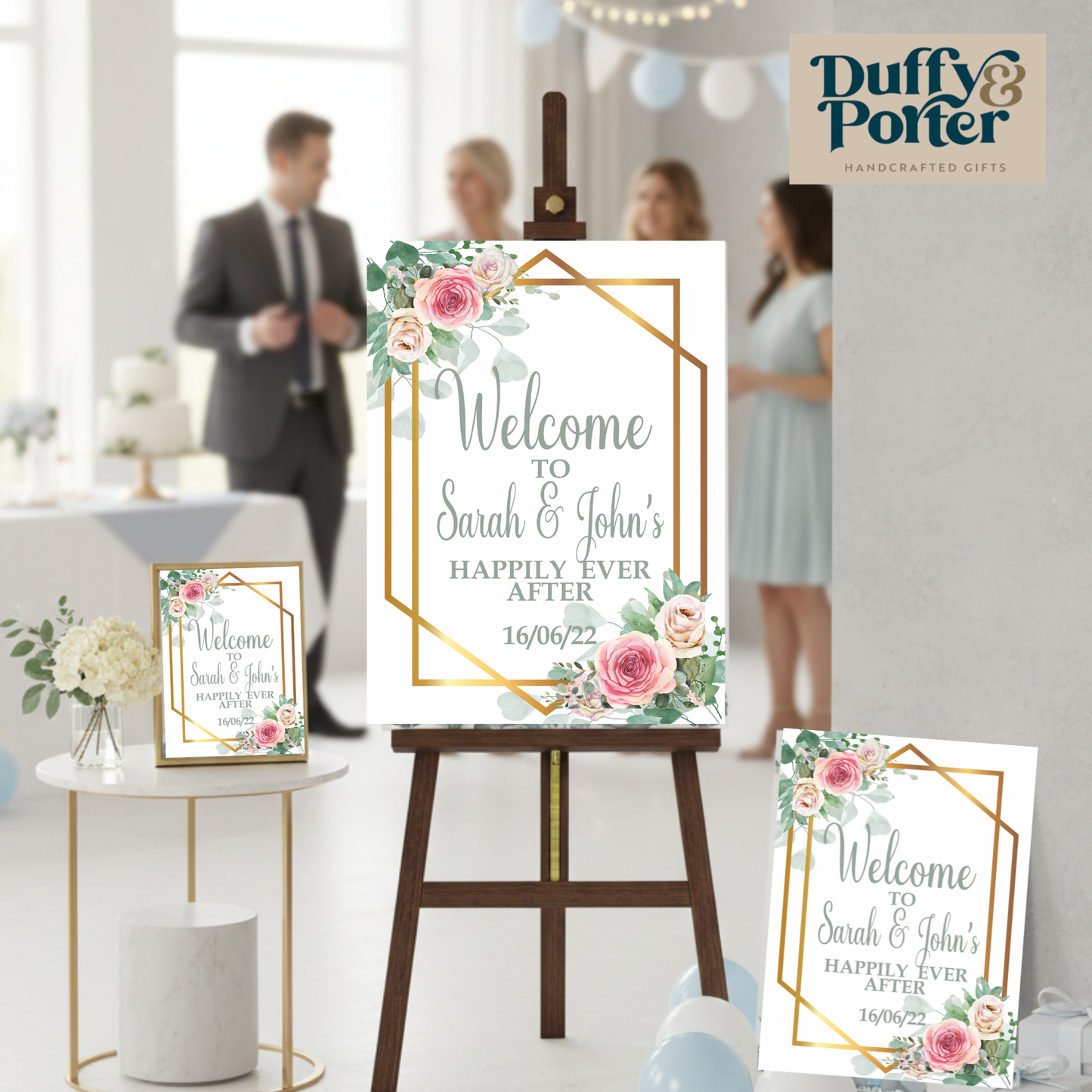 Pink and Gold Occasion Sign