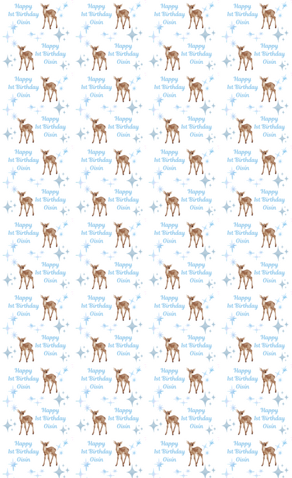 Personalised Eco-Friendly Wrapping Paper - Deer