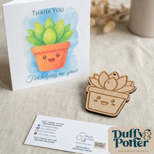 Thank you for helping me grow - Keepsake Card