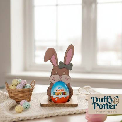 Personalised Bunny Egg holder..reversible Hold