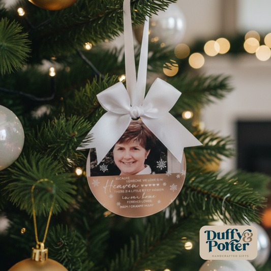 Memory personalised photo tree decoration