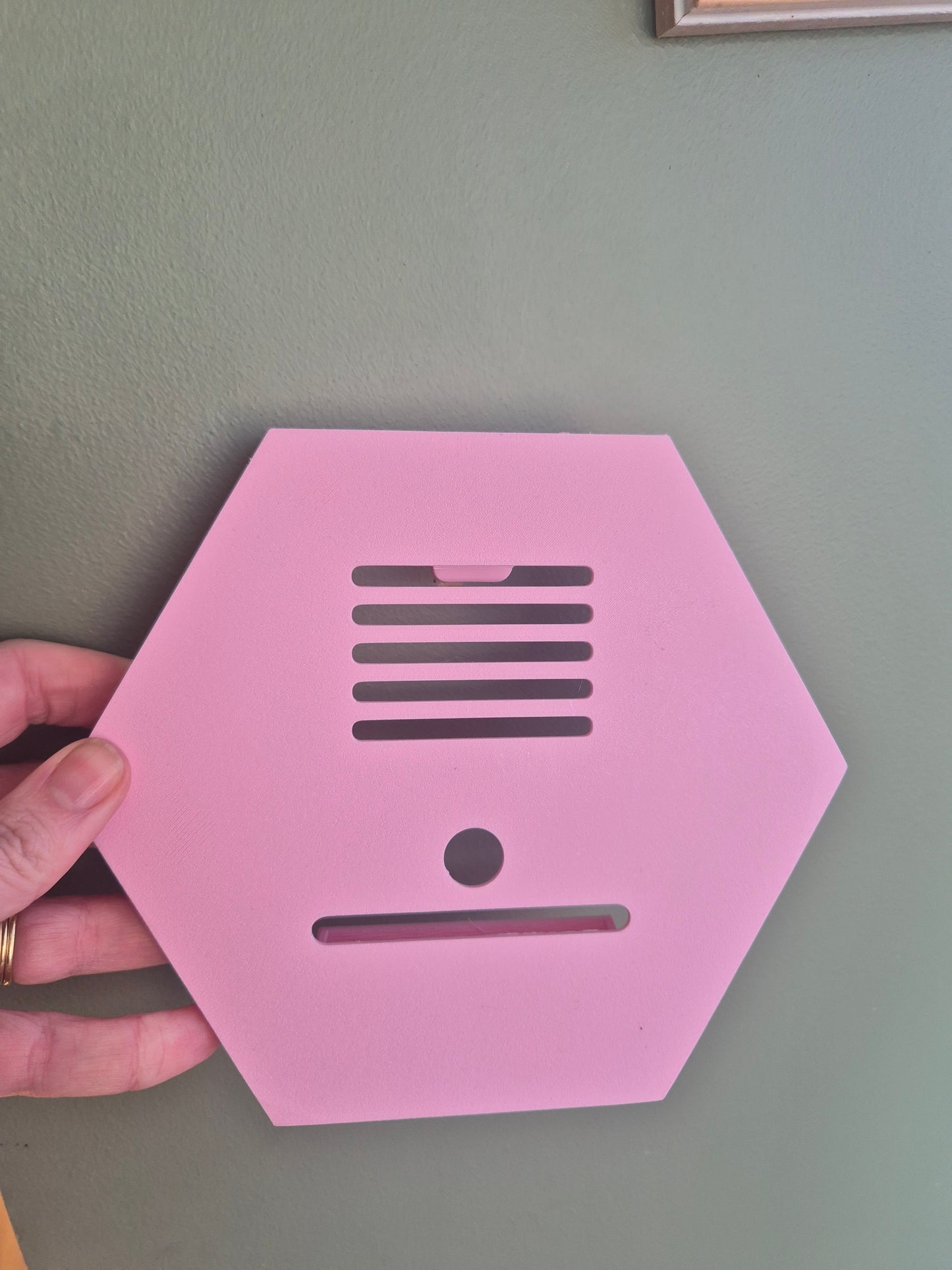 Elegant Hexagon Rosette Display