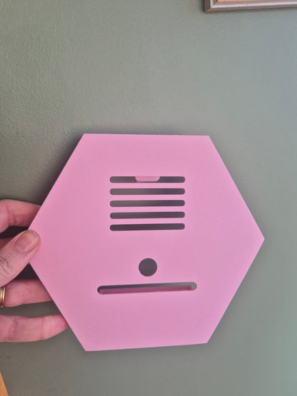 Elegant Hexagon Rosette Display