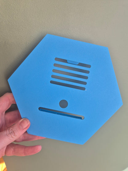 Elegant Hexagon Rosette Display