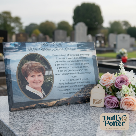 Memory Grave Slate with Photo