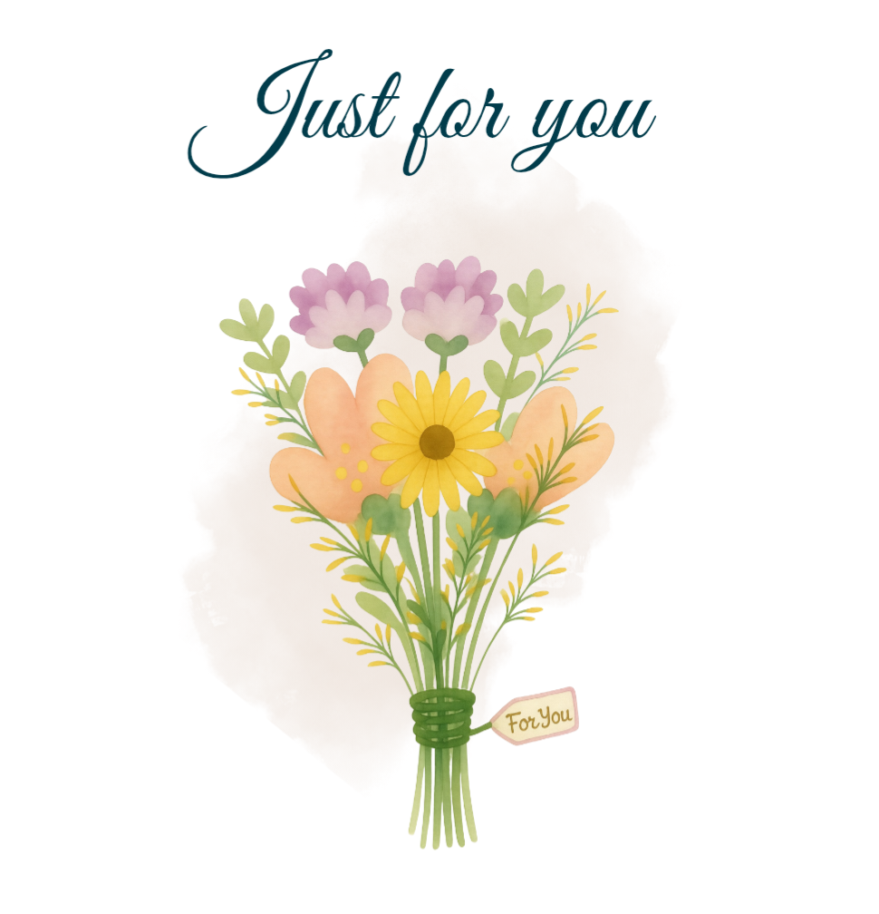 Just for you - Keepsake Card