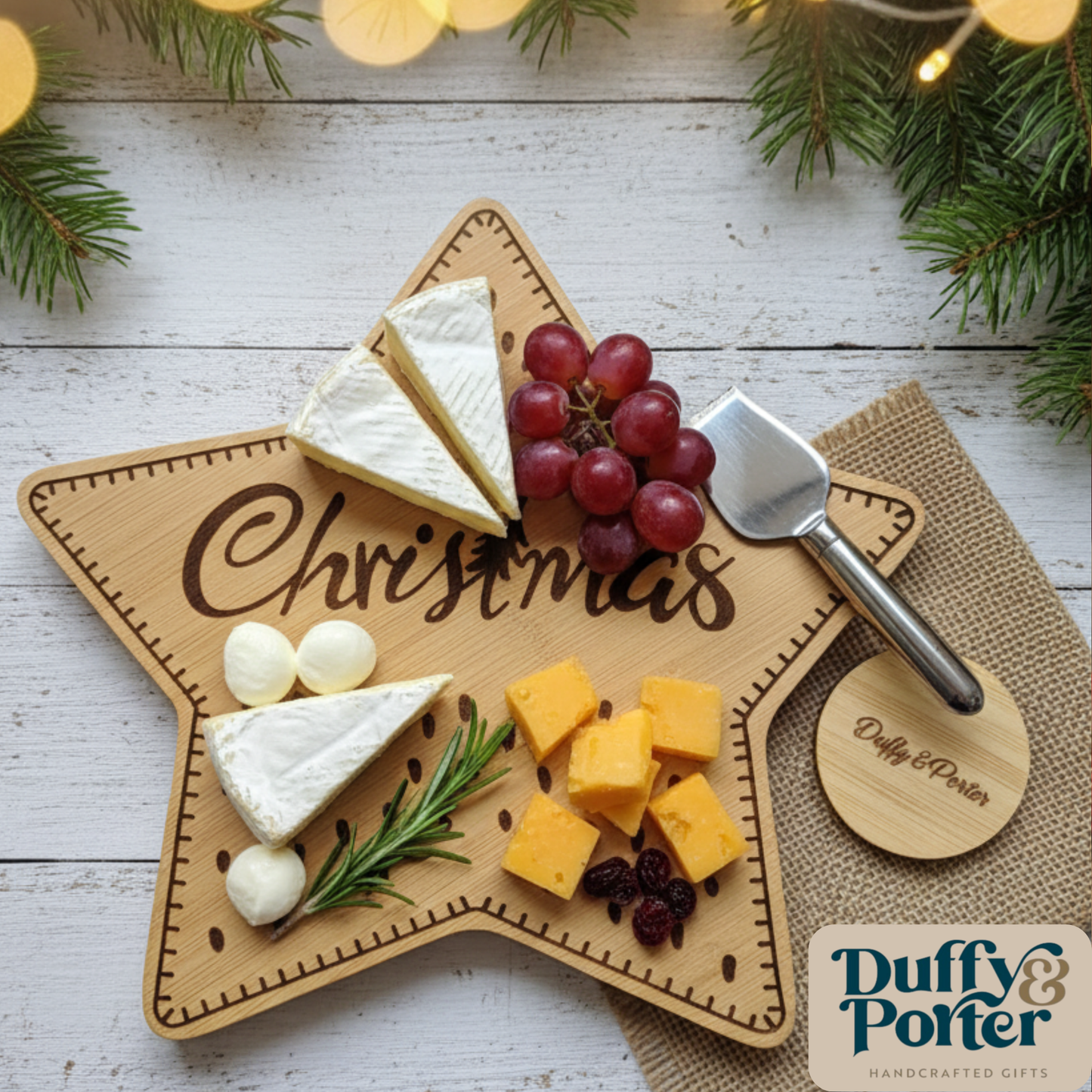 Bamboo Christmas Star Cheeseboard