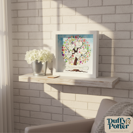 Personalised Family Tree Frame Bright