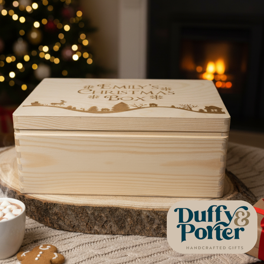 Christmas Scene Engraved Christmas Eve Box