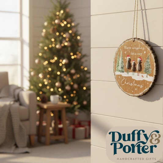 Pebble hanging decoration - warm wishes