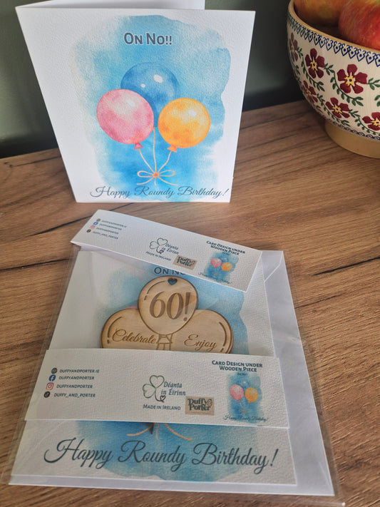 Oh No! 60 birthday - Keepsake Card