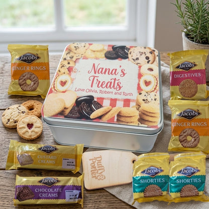 Personalised Biscuit Tin with Biscuits