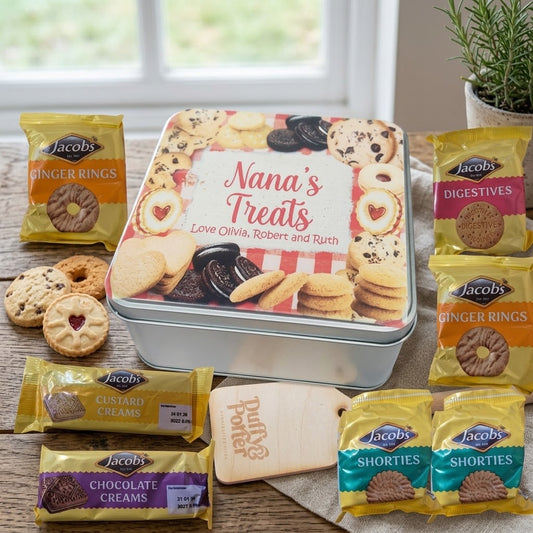 Personalised Biscuit Tin with Biscuits