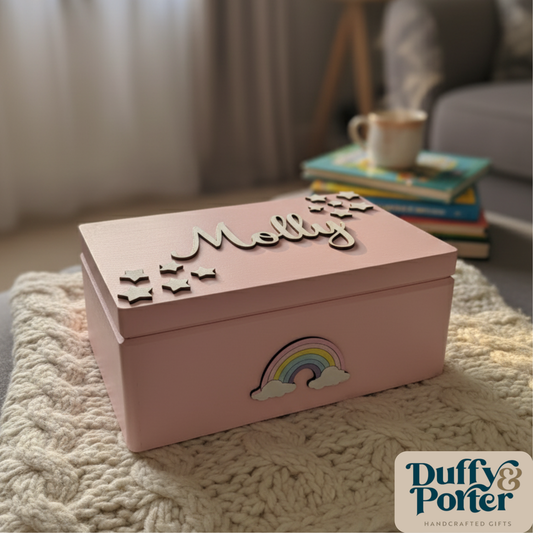 Keepsake Box Rainbow and Stars Baby