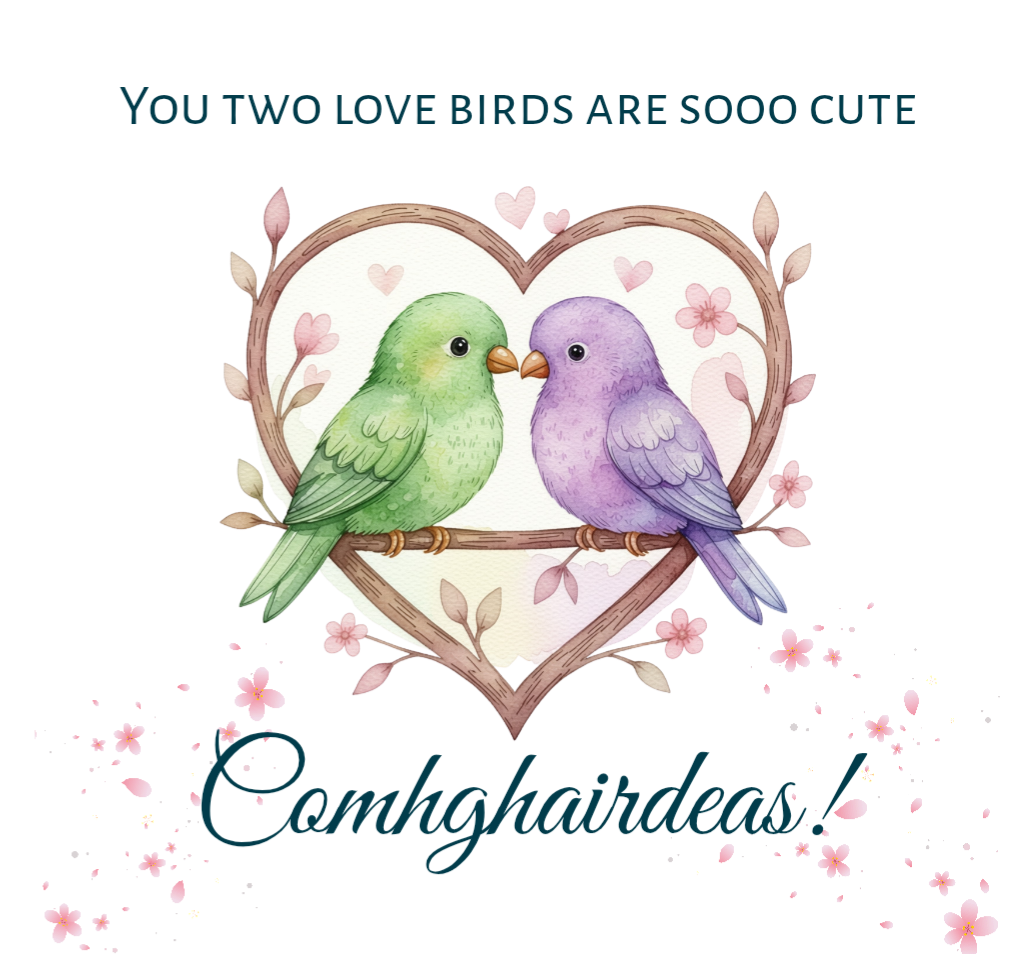 Love birds - Congratulations - Keepsake Card