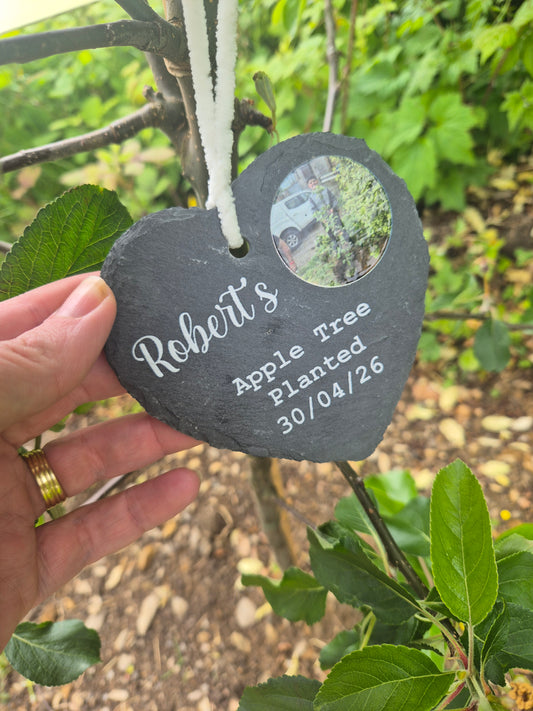 Personalised Slate Tree Marker & Plant Memorial