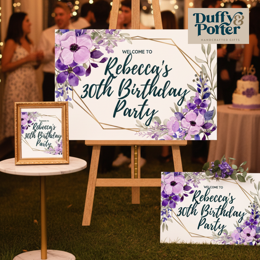 Purple flowers Occasion Sign