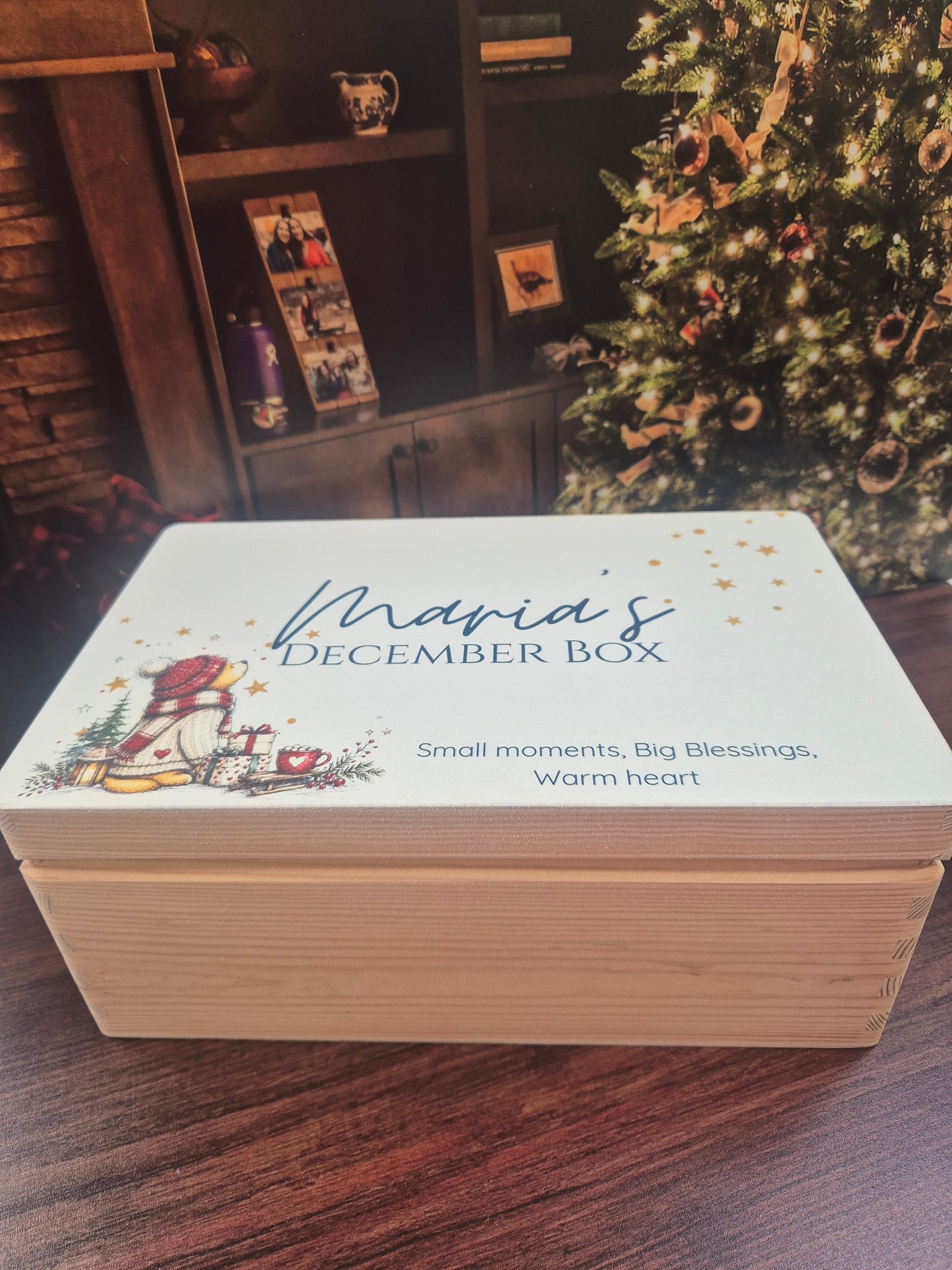 Personalised Wooden December Box | Christmas Traditions & Keepsakes