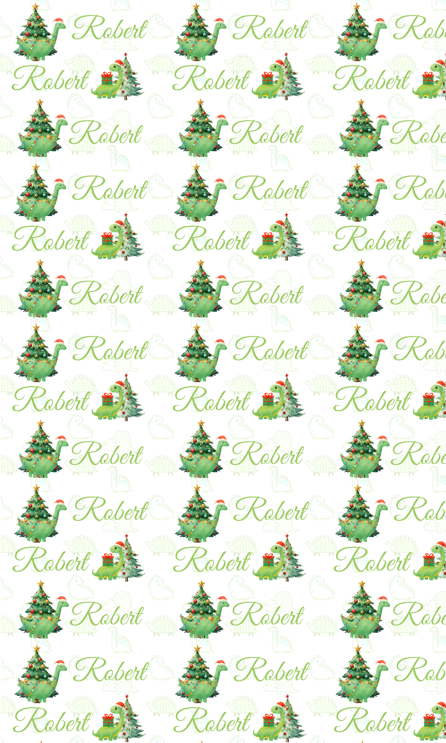 Personalised Christmas Dinosaur Wrapping Paper | Eco-Friendly Gift Wrap Ireland