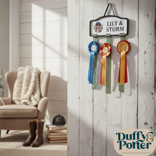 Personalised Equestrian Rosette Holder | Handcrafted in Ireland