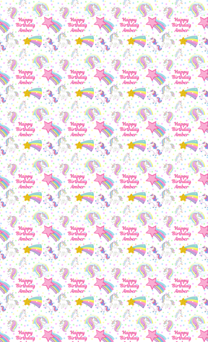 Personalised Eco-Friendly Wrapping Paper - Unicorn