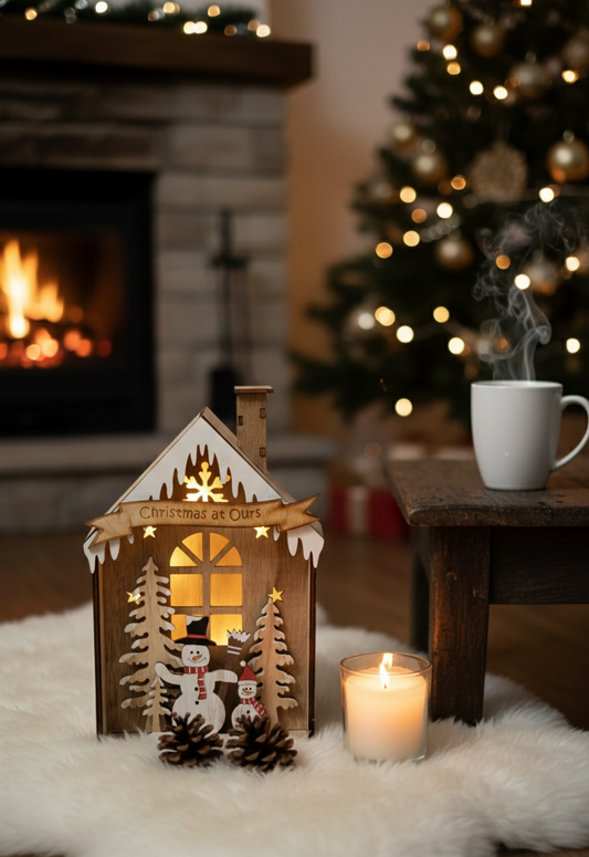 Snowman House light up Christmas