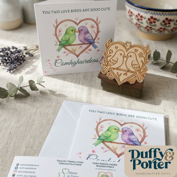 Love birds - Congratulations - Keepsake Card