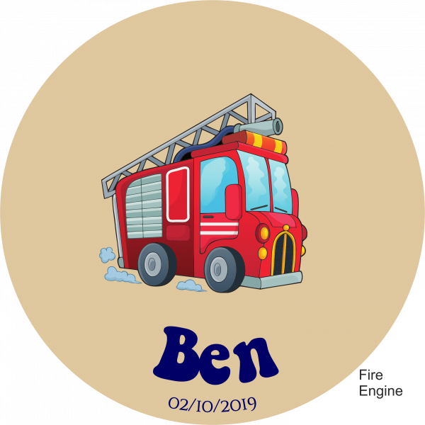 Children's Wooden Stool Fire Engine