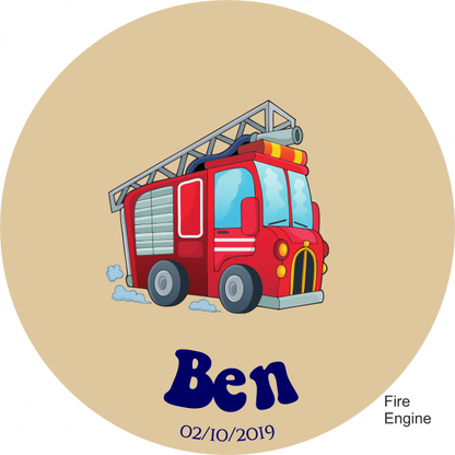 Children's Wooden Stool Fire Engine