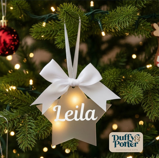 Personalised Christmas Star Decoration