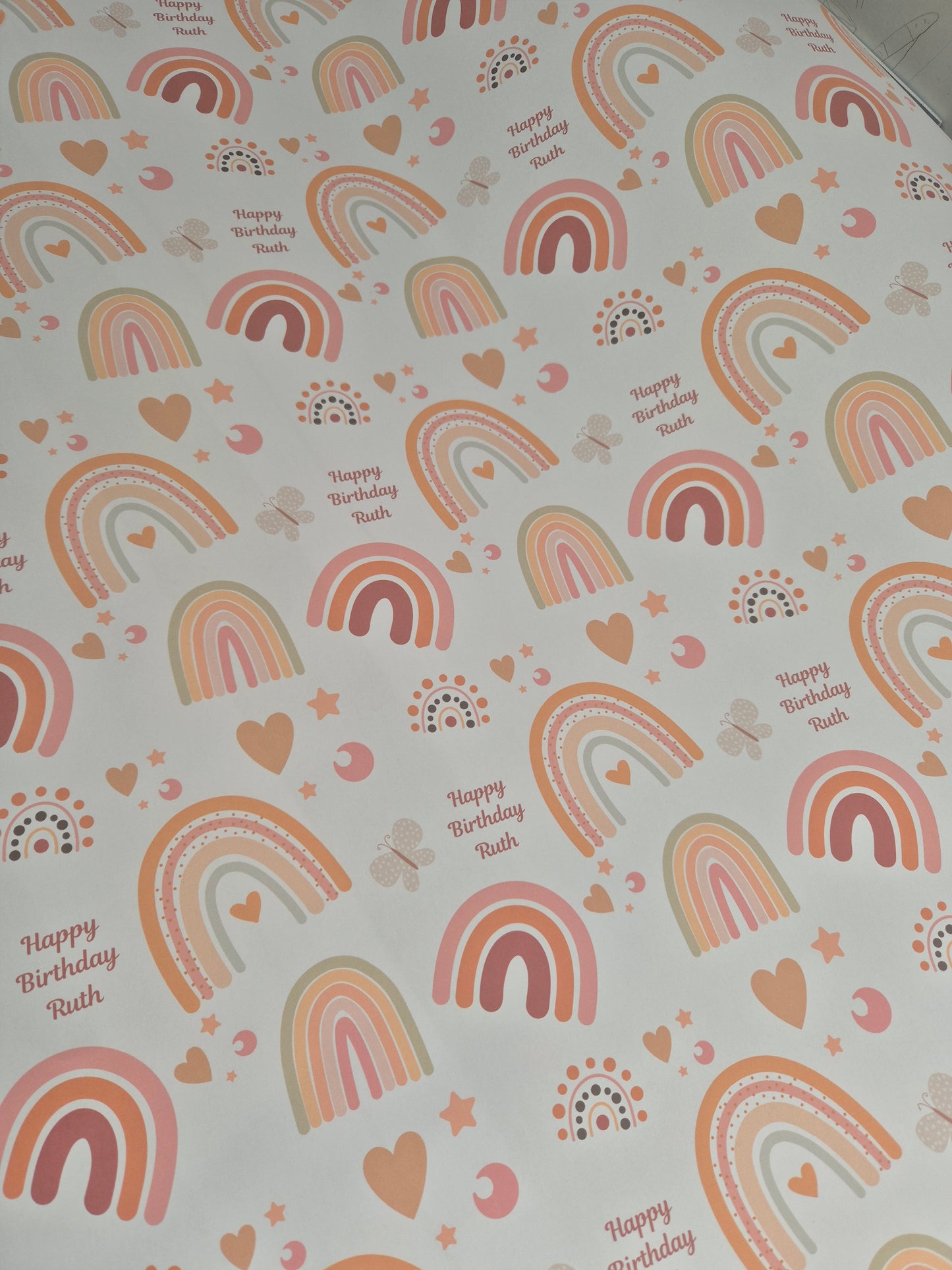 Personalised Eco-Friendly Wrapping Paper - Boho Rainbow