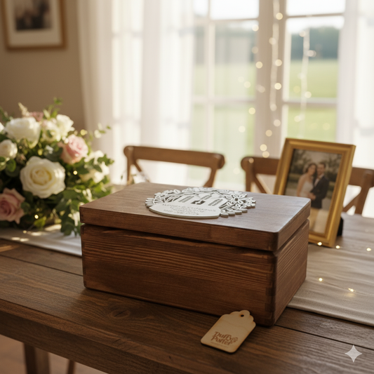 Wedding Keepsake Box  Wreath Style