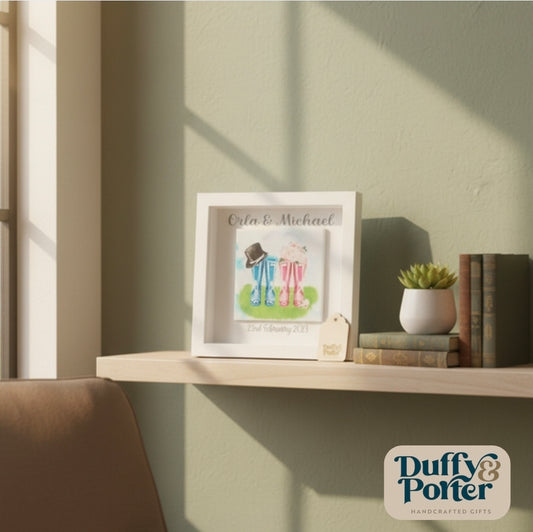 Wedding - Watercolour Two Wellington Boots