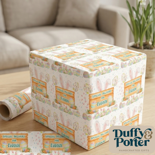 Personalised Eco-Friendly Wrapping Paper - Easter Delivery