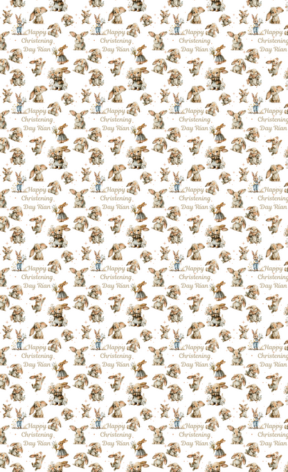 Personalised Eco-Friendly Wrapping Paper - Rabbit