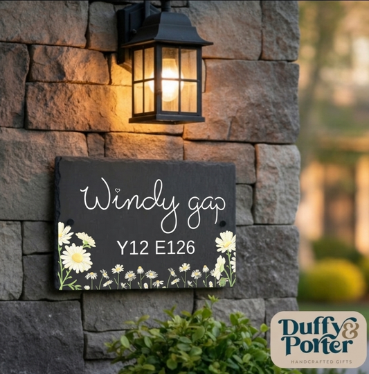 Slate House Sign - Daisy