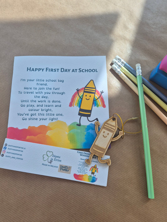 First Day at School - Le Grà Keepsake Card