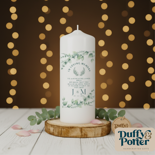 Eucalyptus Memory Candle Wedding