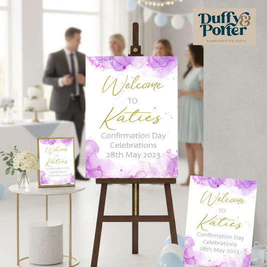 Purple watercolour Occasion Sign