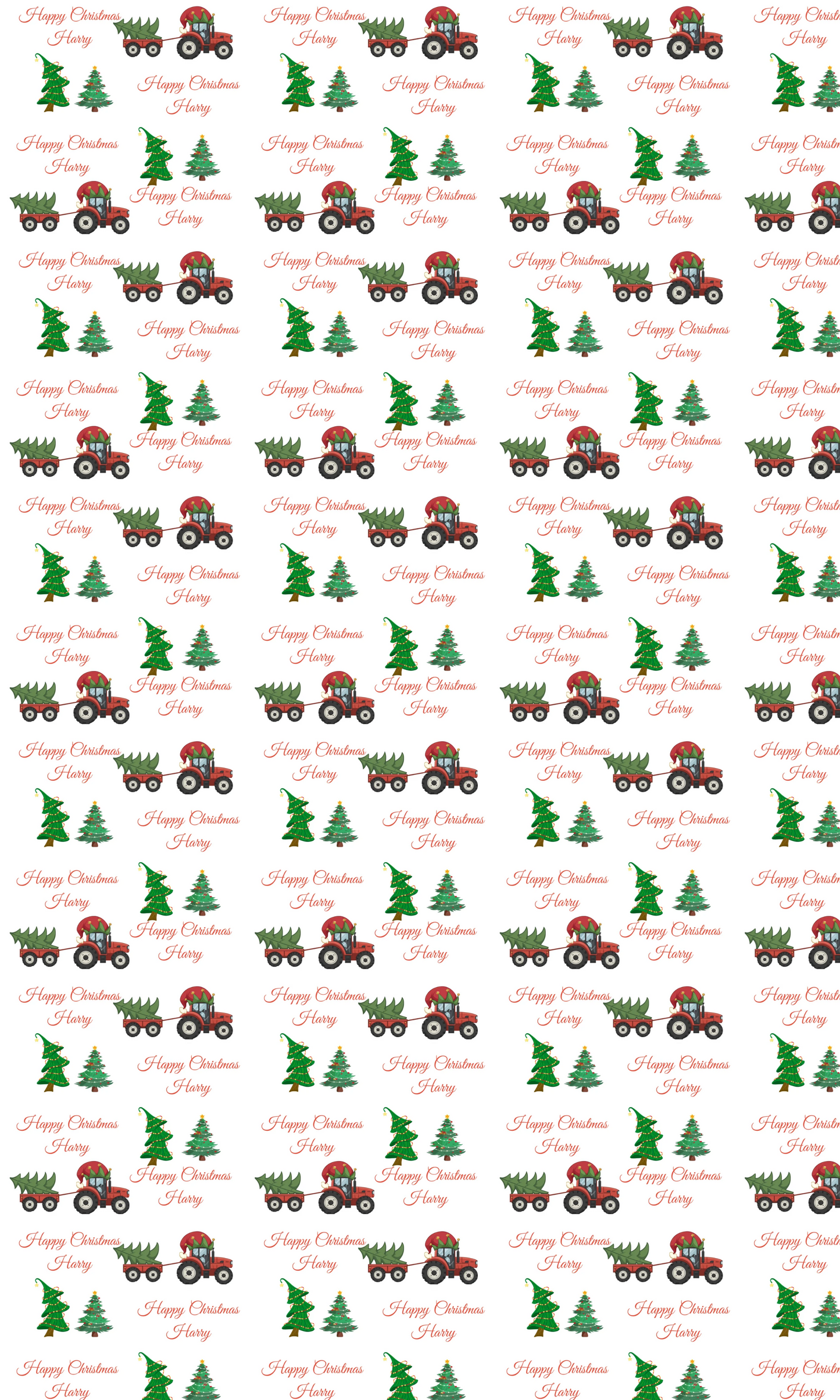 Personalised Christmas Tractor Wrapping Paper | Eco-Friendly Gift Wrap Ireland