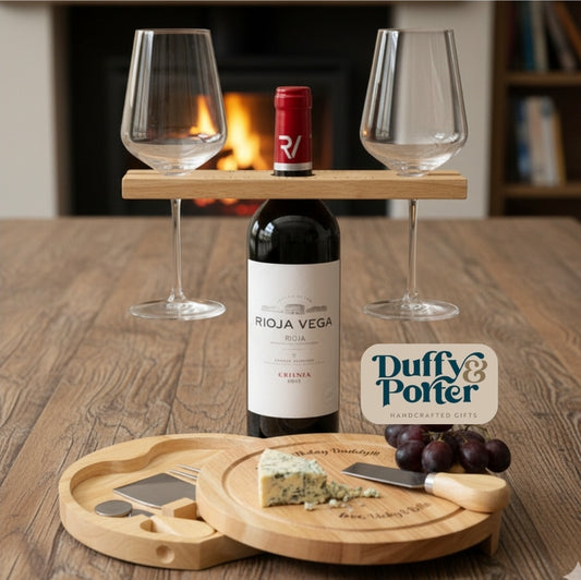 Personalised Cheeseboard with Bottle Butler Bundle