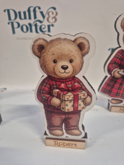 Personalised Teddy Christmas Decoration