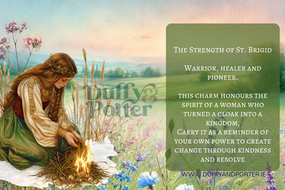 St Brigid Empowerment pocket charm - give it socks