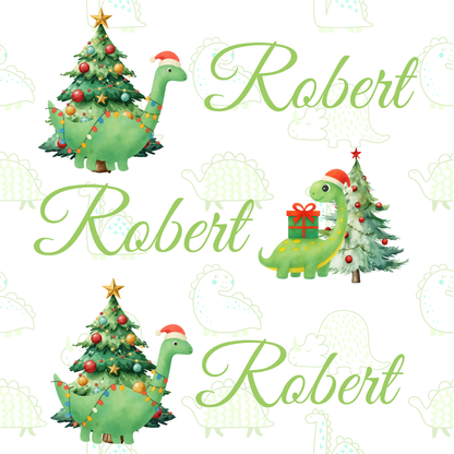 Personalised Christmas Dinosaur Wrapping Paper | Eco-Friendly Gift Wrap Ireland