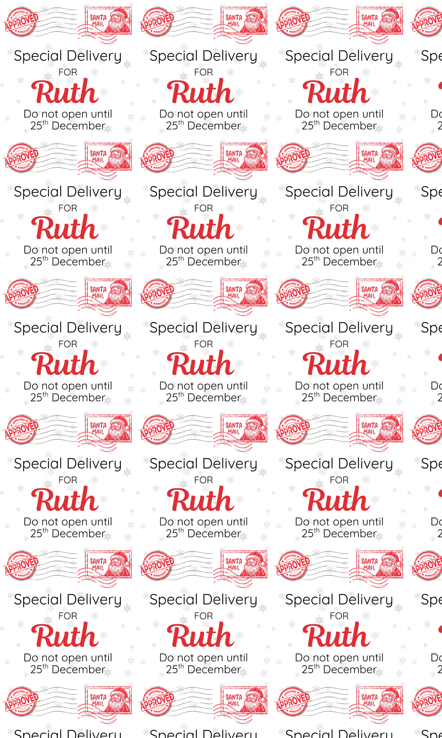 Personalised Christmas "Special Delivery" Wrapping Paper | Eco-Friendly Gift Wrap Ireland