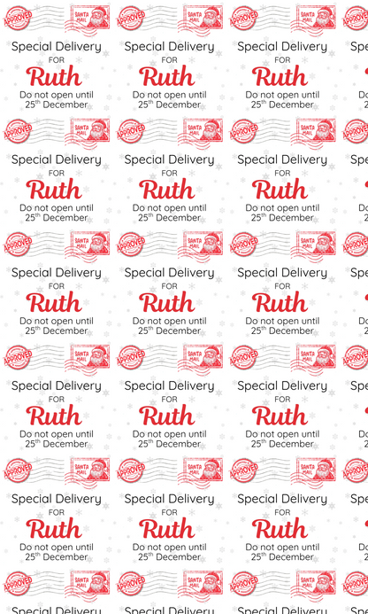 Personalised Christmas "Special Delivery" Wrapping Paper | Eco-Friendly Gift Wrap Ireland