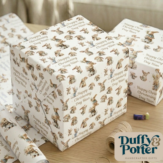 Personalised Eco-Friendly Wrapping Paper - Rabbit