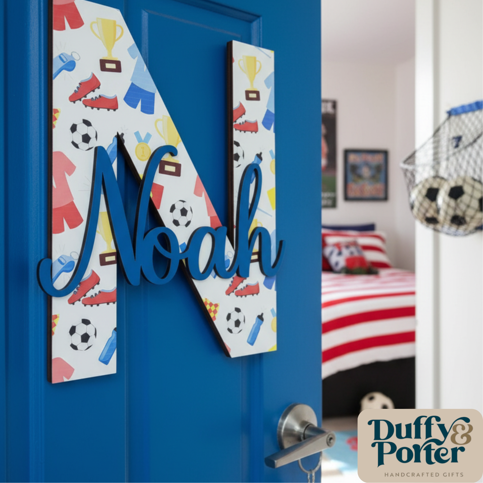 Sport Theme Initial with Name – Duffy and Porter
