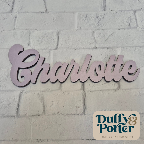 Nursery decor wall name - Charlotte Font