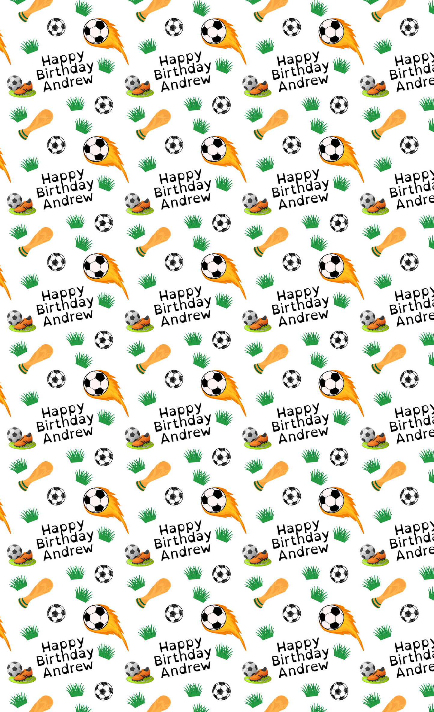 Personalised Eco-Friendly Wrapping Paper - Soccer